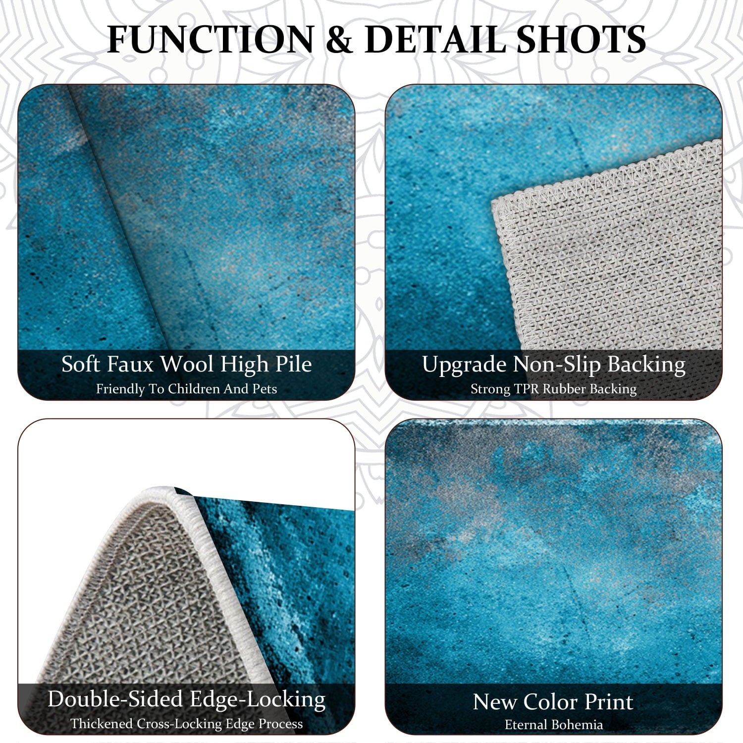 3-Piece Farmhouse Kitchen Rug Set, Washable Anti Slip Striped Floor Mats in 3 Sizes, Stain Resistant Decor Rugs for Kitchen Hallway Bathroom Home Christmas Decor