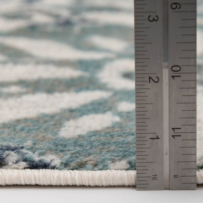 Mainstays Teal Medallion 3 Piece Indoor Area Rug Set
