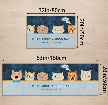 Cushioned Non-Slip Kitchen Mat Set