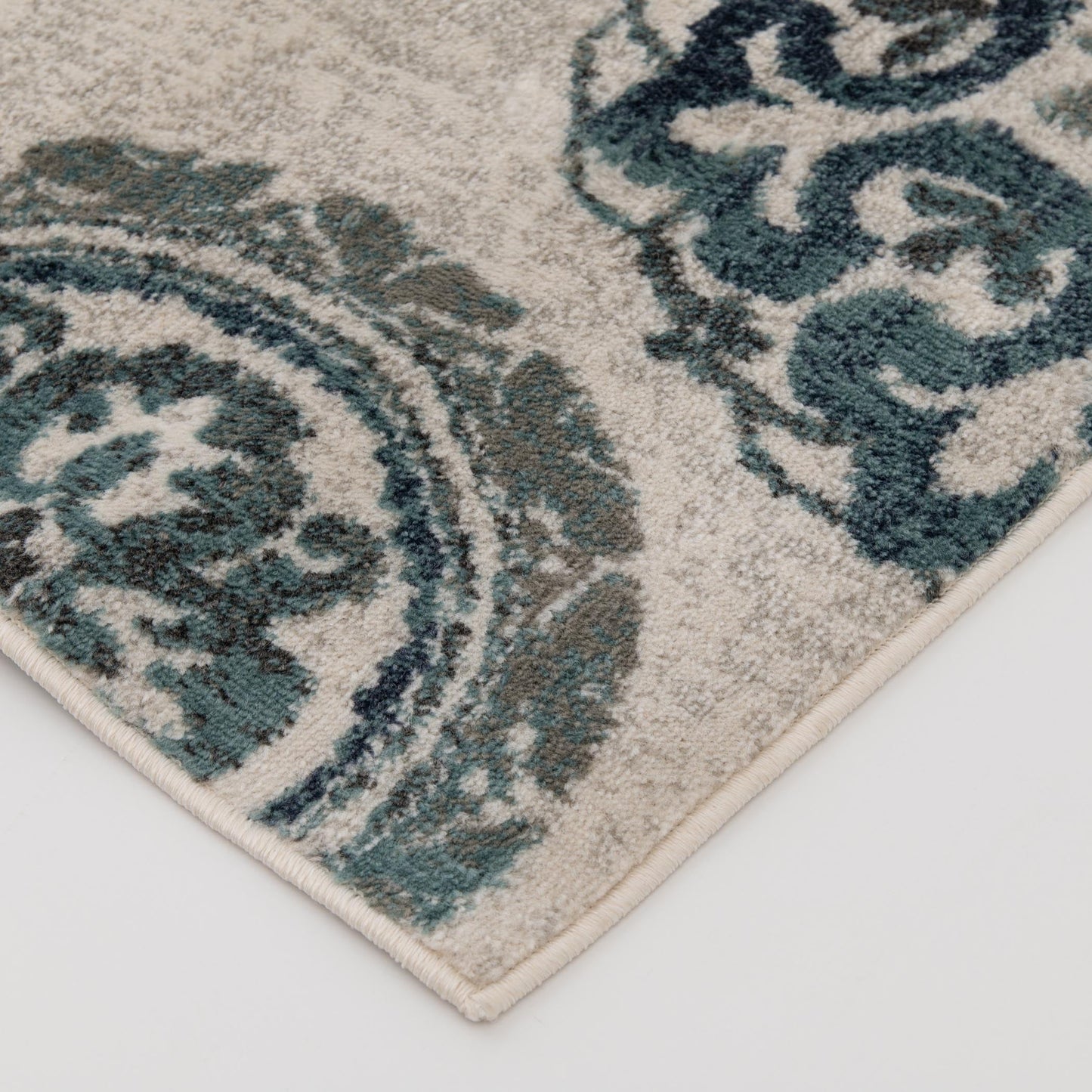 Mainstays Teal Medallion 3 Piece Indoor Area Rug Set