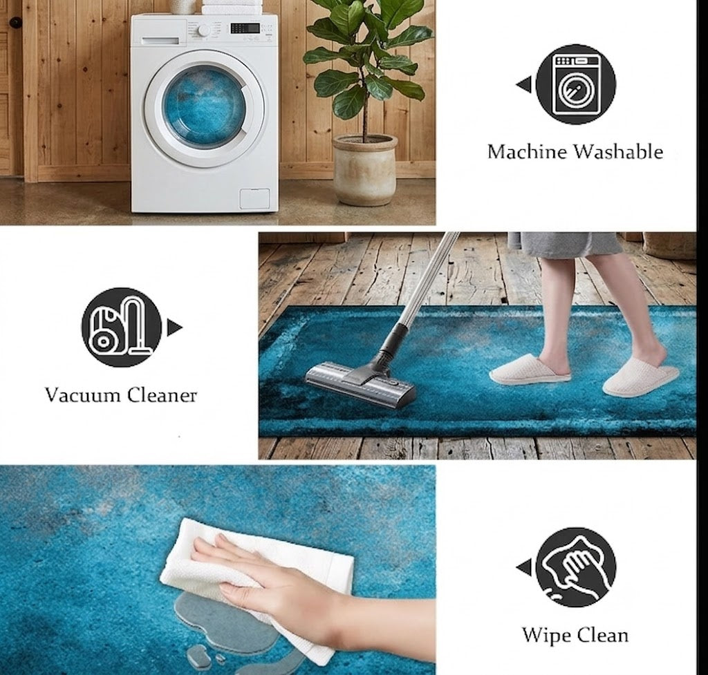 Farmhouse Striped Kitchen Rug Set