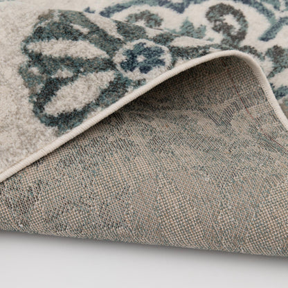 Mainstays Teal Medallion 3 Piece Indoor Area Rug Set