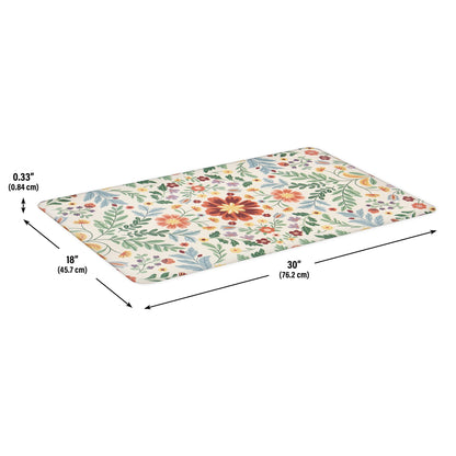 Apache Mills Cushion Comfort Multi-Color Floral Kitchen Anti-Fatigue Mat, 18" x 30" & 20" x 41", 2 pack