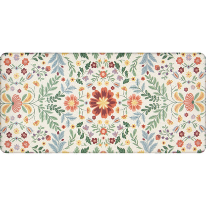 Apache Mills Cushion Comfort Multi-Color Floral Kitchen Anti-Fatigue Mat, 18" x 30" & 20" x 41", 2 pack