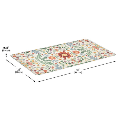 Apache Mills Cushion Comfort Multi-Color Floral Kitchen Anti-Fatigue Mat, 18" x 30" & 20" x 41", 2 pack