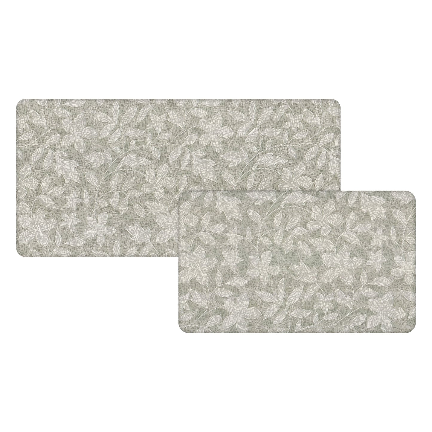 Apache Mills Cushion Comfort Multi-Color Floral Kitchen Anti-Fatigue Mat, 18" x 30" & 20" x 41", 2 pack