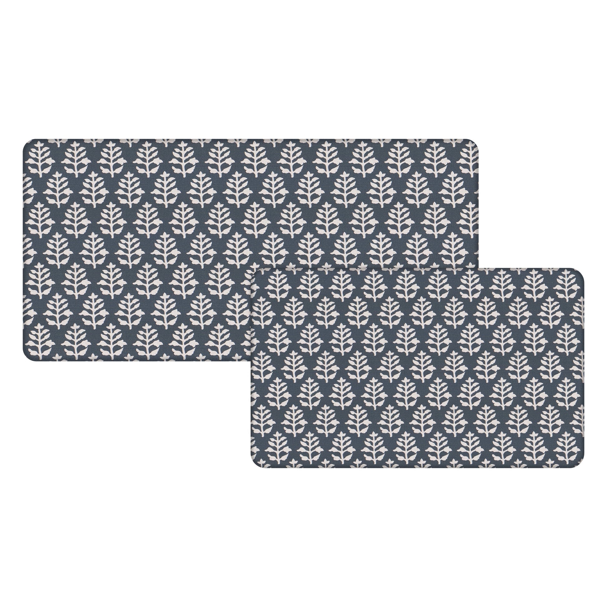 Apache Mills Cushion Comfort Multi-Color Floral Kitchen Anti-Fatigue Mat, 18" x 30" & 20" x 41", 2 pack