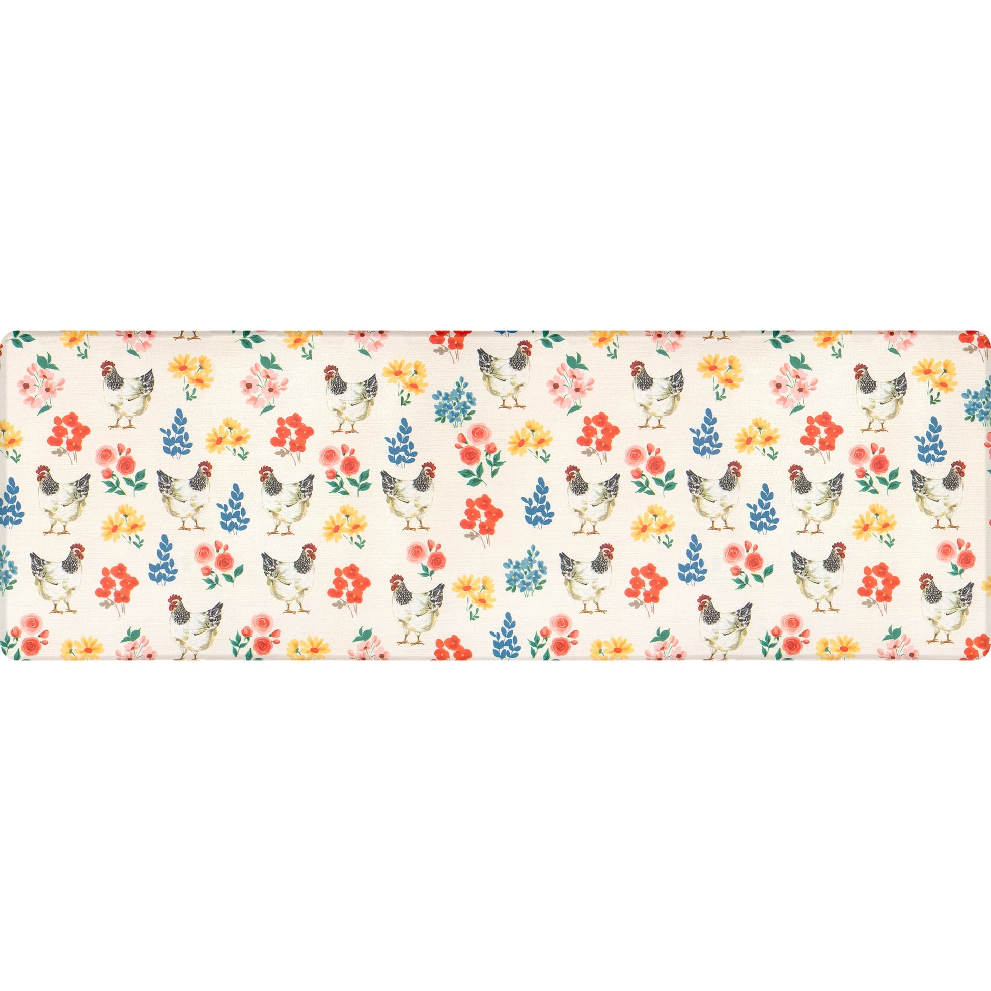 Apache Mills Cushion Comfort Multi-Color Floral Kitchen Anti-Fatigue Mat, 18" x 30" & 20" x 41", 2 pack
