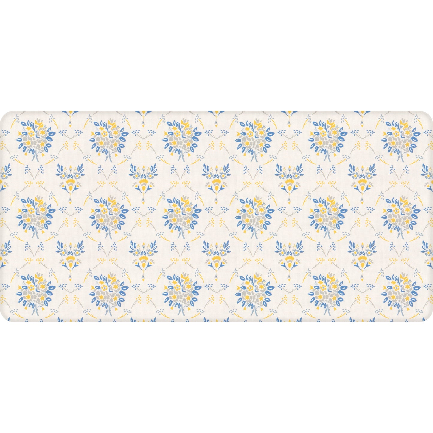 Apache Mills Cushion Comfort Multi-Color Floral Kitchen Anti-Fatigue Mat, 18" x 30" & 20" x 41", 2 pack