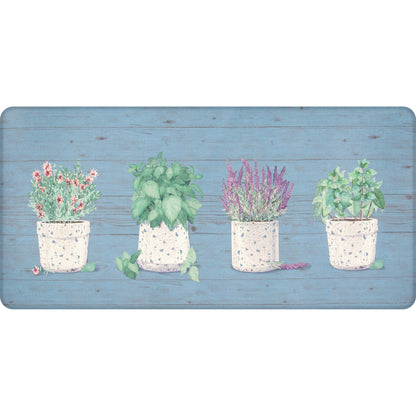 Apache Mills Cushion Comfort Multi-Color Floral Kitchen Anti-Fatigue Mat, 18" x 30" & 20" x 41", 2 pack