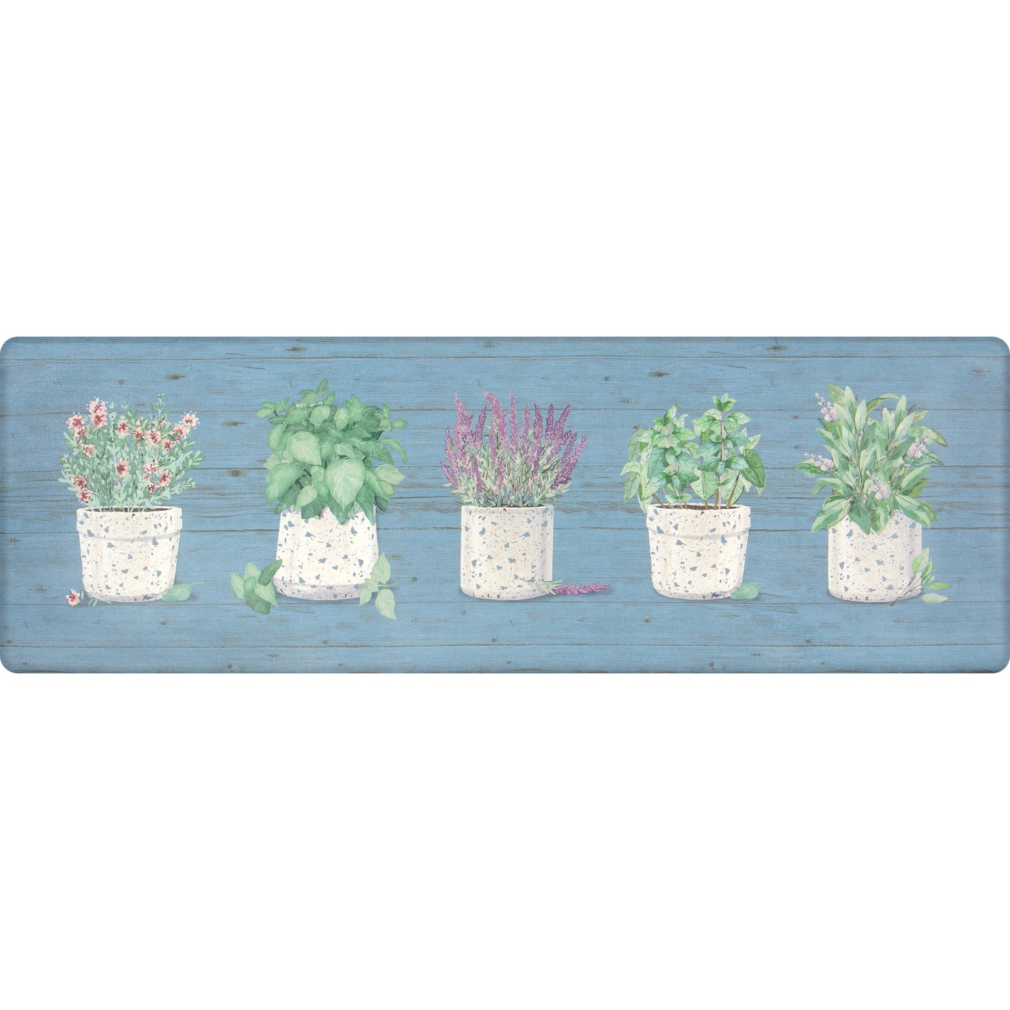 Apache Mills Cushion Comfort Multi-Color Floral Kitchen Anti-Fatigue Mat, 18" x 30" & 20" x 41", 2 pack
