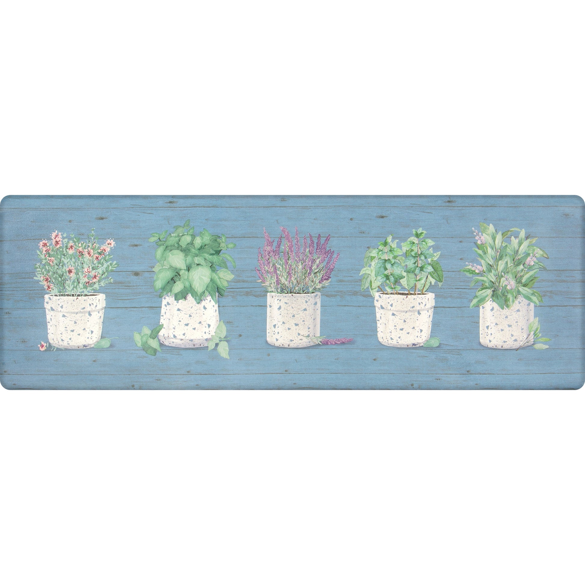 Apache Mills Cushion Comfort Multi-Color Floral Kitchen Anti-Fatigue Mat, 18" x 30" & 20" x 41", 2 pack