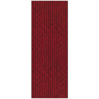 Ottomanson Non-Slip Area Rug for Entryway 2' x 3' Indoor/Outdoor Custom Size Kitchen Utility Mat, Red Ribbed