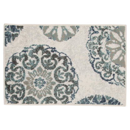 Mainstays Teal Medallion 3 Piece Indoor Area Rug Set