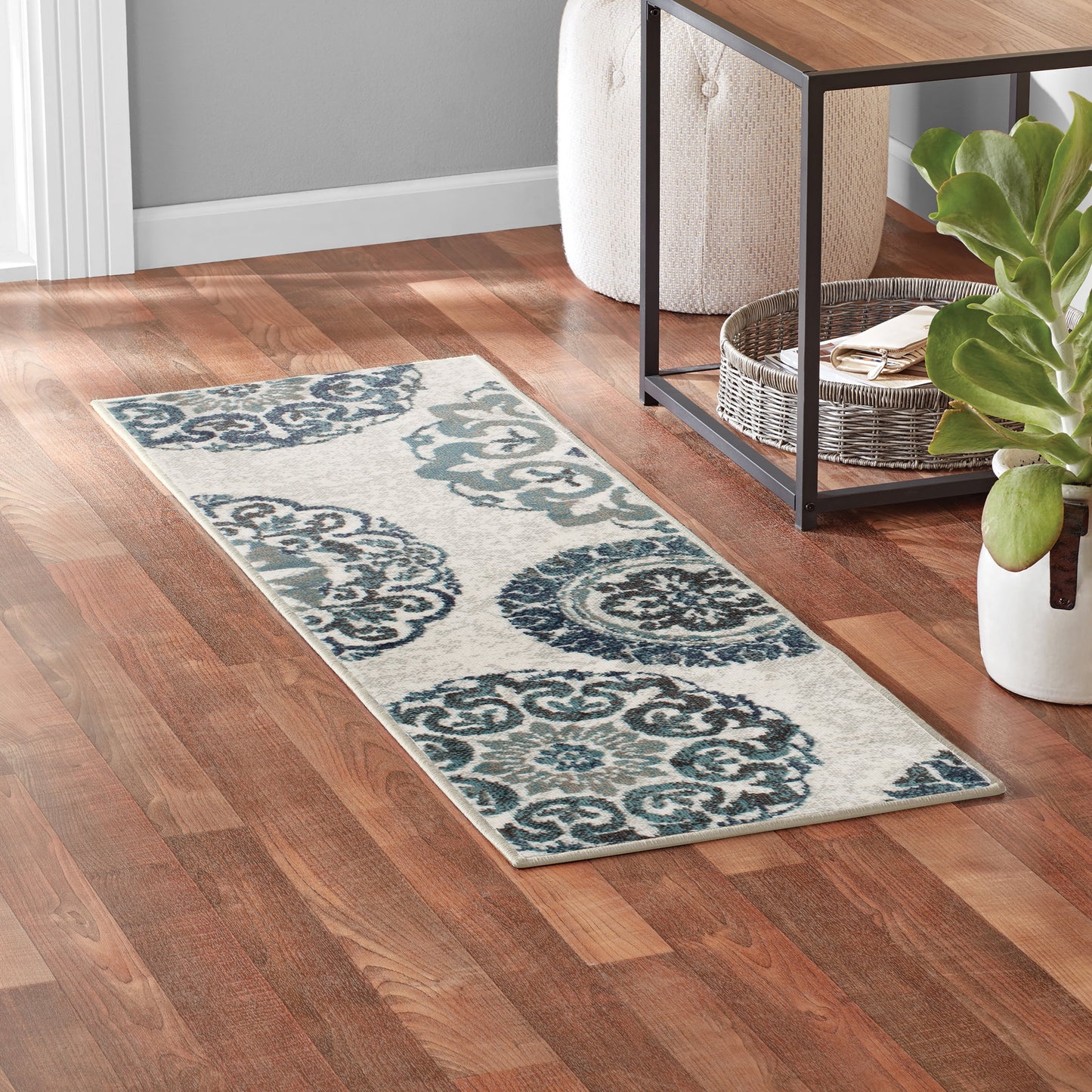 Mainstays Teal Medallion 3 Piece Indoor Area Rug Set
